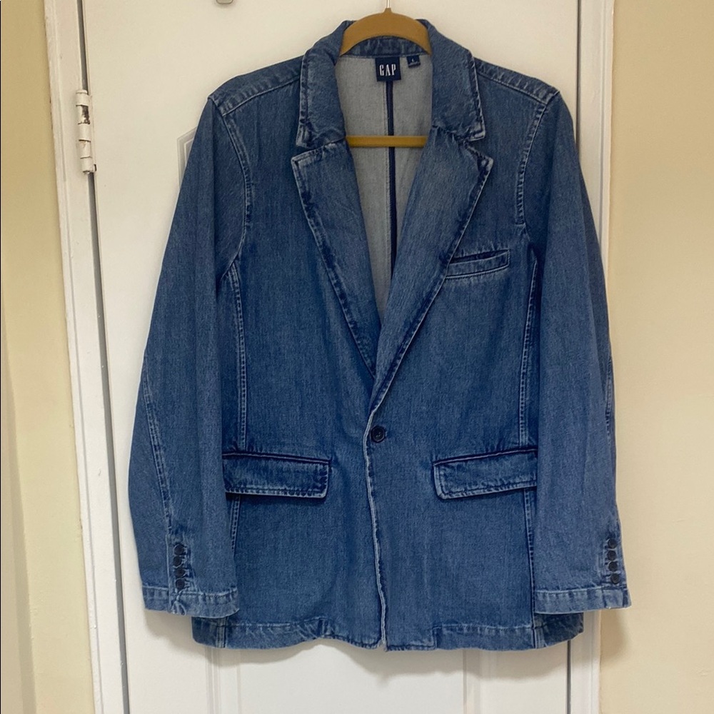 GAP Blue Denim Blazer
